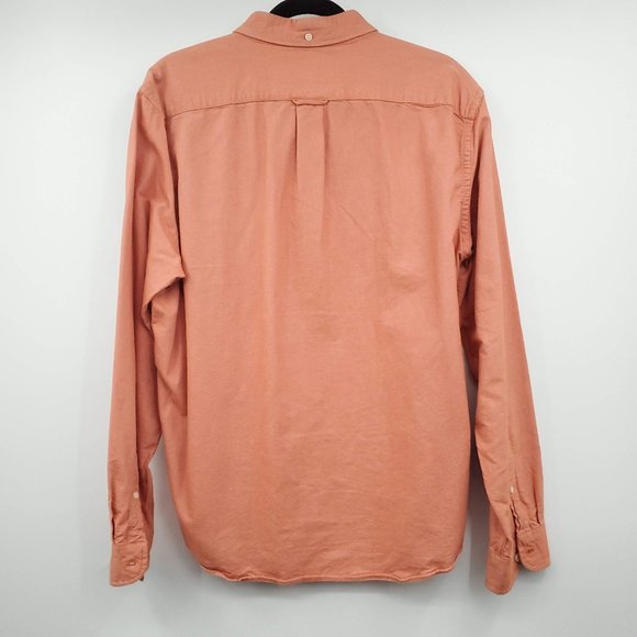 J Crew Slim Oxford Orange Button Down XL - Picture 2 of 8